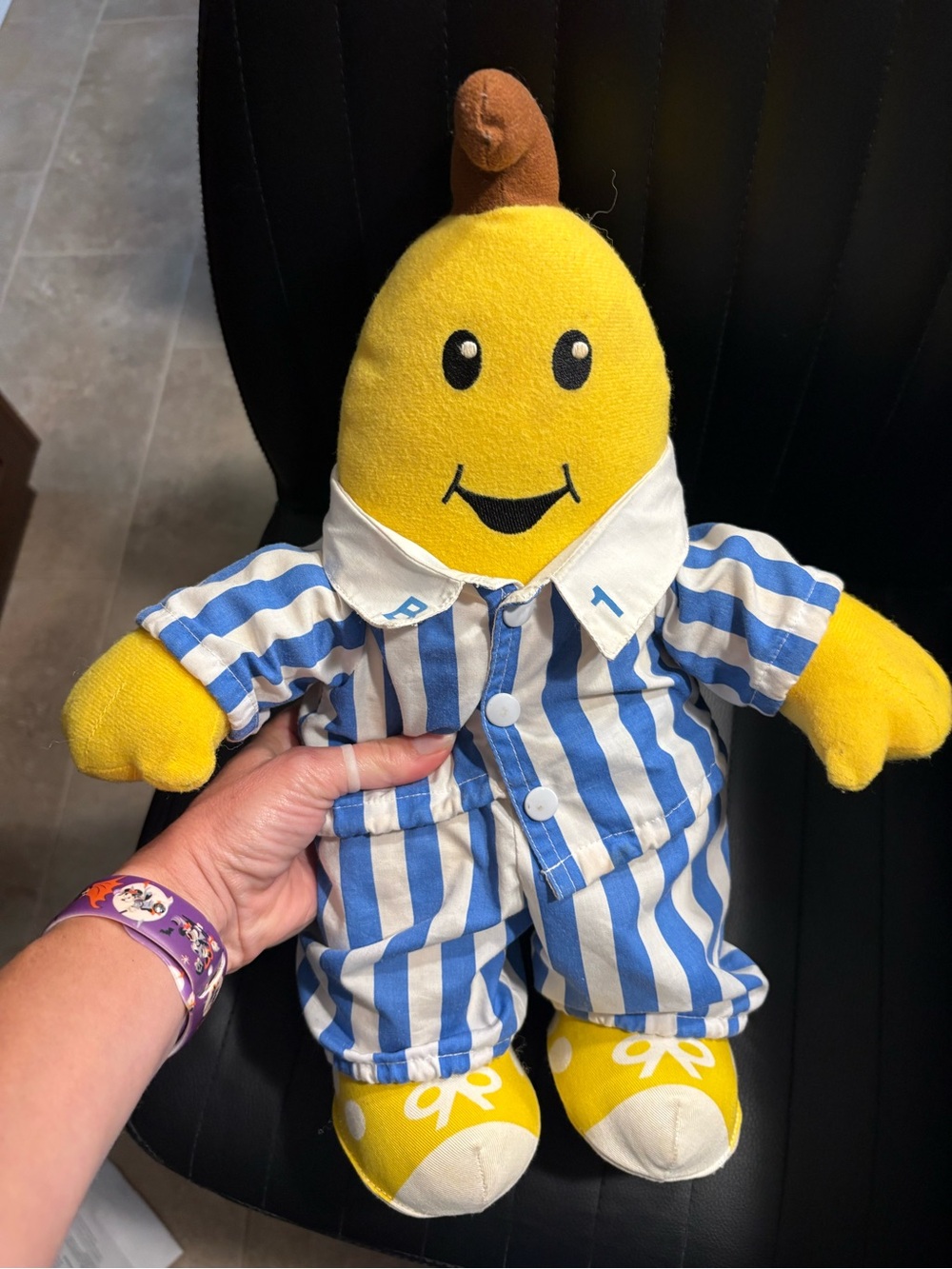 Vintage 1995 Bananas in Pajamas B1 Singing Plush Toy 16" Tomy not working